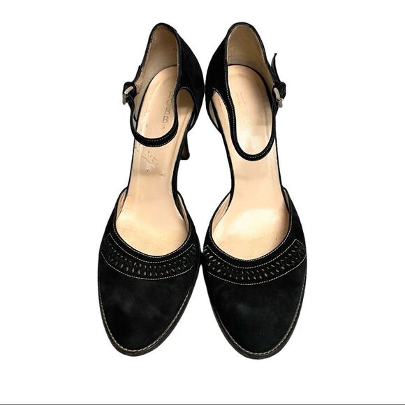 HOBBS London Suede Mary Jane Heels Black 40 - Picture 6 of 10